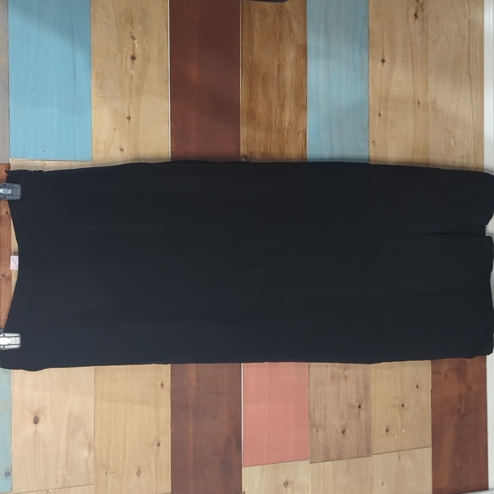 Vintage size 10 vie by Victoria Royale black maxi skirt side zip front split